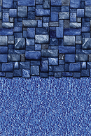 Blue Slate Stream Stone 27 ft Round Beaded Liner 52 inch Standard Specifications